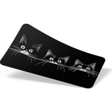 Cekar Store Minesk 90X40 cm Xxl Gaming Mouse Pad [high Density Hybrid Kumaş] [kaymaz Taban] [yüksek Çözünürlüklü Baskı] Fare Altlığı Oyuncu Mousepad (3 Cats)