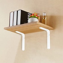 Cekar Store Feyzayapı Raf Altı Ayak Raf Tutucu L Demir 11 x 14 cm Beyaz Montaj Aparatı (2 Adet)