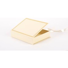 Cekar Store - Kitap Kutu Hediye Kutusu – Lüks Karton Kutu | Doğum Günü, Nişan, Yılbaşı, Sevgililer Günü Hediyeleri Için Şık Ambalaj Kutusu (Krem)