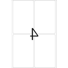 Cekar Store 2217 Çok Amaçlı Etiketler, 60 Adet, 52 x 82 Mm, Yaprak Başına 4 Adet, Kendinden Yapışkanlı, Etiketlemek Için Ev Etiketleri, Mat, Çıkartma, Beyaz