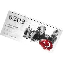 Cekar Store 2026 Atatürk Haftalık Masa Takvimi Masa Sümeni Büyük Boy 33X16 cm