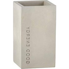 Cekar Store G2765 Good Energy Minimalist Beton Çimento Kalemlik | Iskandinav Tarzı | 6,5 cm G x 11,2 cm Y