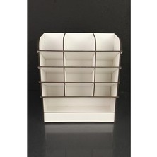 Cekar Store Çapraz 12 Bölmeli Masaüstü Kalemlik Organizer Ofis Düzenleyici Beyaz
