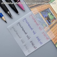 Cekar Store 150 Yaprak Şeffaf Yapışkan Notlar, Su Geçirmez, Kendinden Yapışkanlı Notlar, Okul/ofis/ev Için Yeniden Yazılabilir Not Kağıtları, Öğrenciler ve Çalışanlar Için Harika Ofis Malzemesi (75 x 75 Mm)