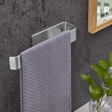 Cekar Store Paslanmaz Çelik Havluluk 27CM Uzun - Kendinen Yapışkanlı - Havlu Askısı Model: Stuttgart