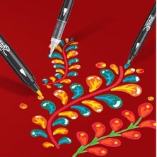 Cekar Store Sharpıe Creative Marker Akrilik Boya Kalemleri | Yuvarlak Uçlu Su Bazlı Boya Kalemi | Mürekkep Kağıda Geçirmez ve Çoğu Yüzey Üzerine Yazar | 5 Adet