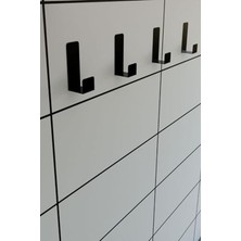 Cekar Store Siyah 4’lü Yapışkanlı Askılık Kapı Arkası Bornoz Askısı Banyo Mutfak Havlu Askısı MT75SD