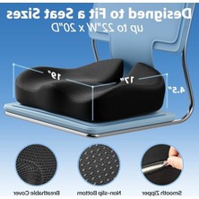 Cekar Store Koltuk Minderi, Ofis Koltuğu Minderleri Için Ekstra Büyük Hafızalı Köpük Yastık, Ergonomik Yastık, Basınç Giderme Için Ped Yastığı, Siyatik ve Ağrı Kesici