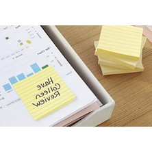 Cekar Store 675YL Haftnotiz Xl-Notes, Çizgili, 100 x 100 Mm, 300 Yaprak, Cam Göbeği, Macenta, Sarı