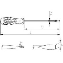 Cekar Store Izeltas 5X250 Kraft Tornavida Düz
