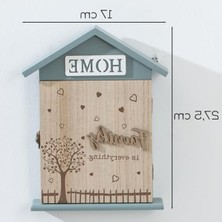 Cekar Store Porsima 2073 Duvara Montajlı Dekoratif Anahtarlık Dolabı - Duvar Askılı Anahtar Saklama Kabini 17X27,5CM