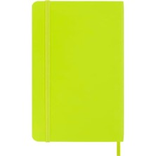 Cekar Store Moleskine Yumuşak Kapak Defter Limon Yeşili (Çizgili - 9X14)