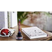 Cekar Store Edding 361 Beyaz Yazı Tahtası Kalemi - Kırmızı - 1 Kalem - Yuvarlak Uçlu 1 mm - Yeniden Doldurulabilir