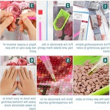 Cekar Store Tuval 5d Yapışan Boncuk Mozaik Tablo 24 * 30 cm Sdc-08