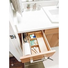 Cekar Store 824 Düzenleyici Tepsi Bambu Ağacından, 4 Bölmeli, 29,5 x 20,3 x 4,5 cm