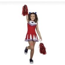 Cekar Store 1 Çift Kırmızı Beyaz Ponpon - Amigo Gösteri Ponponu - 23 Nisan Ponpon Renk GNSRKFAZ2558