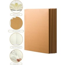 Cekar Store A5 Ebat Kraft Kapak 6'lı Set Çizgisiz Amerikan Cilt 120 Sayfa Defter Çek Kopart Sayfa Mikro Perforaj