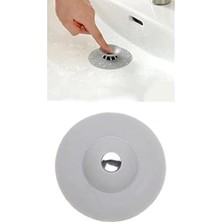 Cekar Store Silikon Lavabo Süzgeci Kilitli Küvet Tıkacı