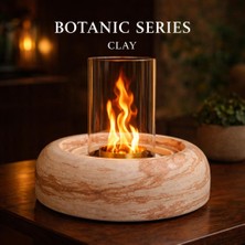 Botanic Series - Clay Masaüstü Şömine | Bioethanol Yakıtlı | Dumansız | Kokusuz | Yakıt Hediyeli