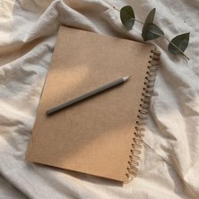 Cekar Store Fark Tanıtım Çizgili Spiralli Not Defteri, A4 Boyut (21X29,7 Cm), 120 Yaprak (240 Sayfa), 90GR. Ivory Kağıt, Ofis Için Ideal (Kahverengi)