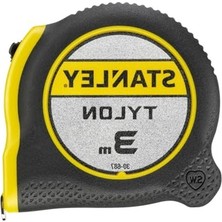 Cekar Store Stanley 1-30-687 Tylon Şerit Metre, 3 M, Tylon Polimer Koruma Katmanı, Kaydırılabilir Uç Kancası, Plastik Gövde