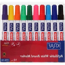 Cekar Store 770 Doldurulabilir Beyaz Tahta Kalemi 10'lu Set