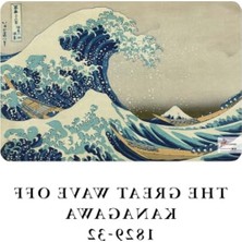 Cekar Store Mount Fuji Series I - A6, Hokusai 4'lü Defter Seti I, Çizgisiz, Toplam 192 Sayfa, Her Biri 48 Sayfa, Tel Dikiş, Esnek Kapak, Oval Kenar, Tuval Doku, 60 Gram, Sarı Krem Renk