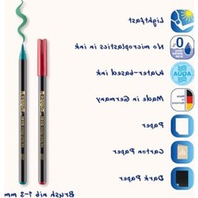 Cekar Store Edding 1340 Metalik Fırça Uçlu Keçeli Kalem, 4 Parlak Renkli Set, Esnek Fırça Ucu