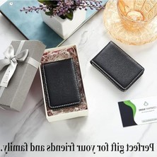 Cekar Store Kartvizitlik Kılıfı, Pu Deri Kartvizit Kılıfı, Manyetik Kapaklı Profesyonel Cep Kartvizitliği, Isim Kartı, Kredi Kartı ve Kimlik Kartları Için Manyetik Emişli Kartvizitlik (Siyah)
