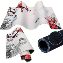 Cekar Store Porge Gamer Mouse Pad 70X30 Mouse Pad Xl Büyük Oyuncu Ofis Cherry Blossom Mousepad (Kiraz Çiçeği, 70X30 cm 3mm Kalınlık)