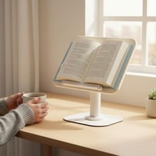 Cekar Store Ayarlanabilir Tablet ve Kitap Okuma Standı, Katlanabilir Masaüstü Tutucu, Ergonomik Tasarım, Sağlam Alüminyum Alaşım, Ev/ofis Kullanımı Için Evrensel Destek | R28