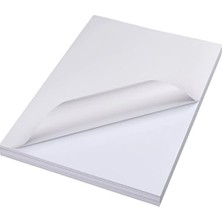 Cekar Store Inkjet ve Laser Uyumlu Sticker Güçlü Yapışkanlı A4 Etiket Kağıdı Mat Yüzeyli 120GSM (20 Yaprak)