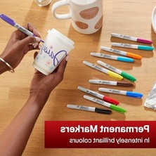 Cekar Store Sharpie Fine Permanent Markör 24'lü Karışık Paket, Flamingo