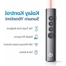 Cekar Store Hp SS10PRO Kablosuz Sunum Kumandası 2.4g Wireless USB Type-C Alıcı Laser Pointer Şarjlı Batarya Slayt Kontrol Presentation Clicker | SS10PRO
