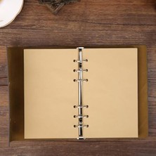 Cekar Store Retro Vintage Yaprak Baskılı Kolye Uçlu Deri Kapaklı Günlük Not Defteri Özel Tasarım Hediyelik Açık Kahverengi