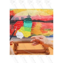 Cekar Store Pleksi Akrilik Resim Paleti 20X30 3mm 2 Adet Oval Palet Plastik Şeffaf Resim Boya Paleti Orta Boy Boyama Tepsisi