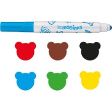 Cekar Store Jumbo Bebek Süper Yıkanabilir Keçeli Boya Kalemi 6'li +2 Yaş