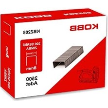 Cekar Store Kobb KBZ208 8mm 2500 Adet 200 Serisi Ağır Hizmet Tipi Zımba Teli