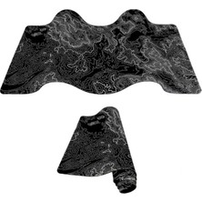 Cekar Store Porge Gaming Mouse Pad 120X60 cm Xxxl Büyük Dikişli Kenar Speed Oyuncu Mouse Pad(Topographic Black) (Black Topography)