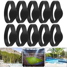 Cekar Store Rfıd Bileklik, Bileklik Kartı, Silikon Nem Geçirmez Kimlik Su Geçirmez Erişimli Sauna Oda, Yüzme Havuzu Ayak Banyo Merkezleri Için (Siyah)