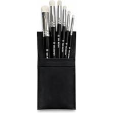 Cekar Store Hannah Kuru Fırça Minyatür Boyama 6'lı Detay Boya Fırçası Seti Karıştırma Fırçaları Hobi Minyatür Boyama