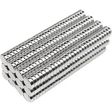 Cekar Store 100 Adet 7x2 mm Yuvarlak Güçlü Neodyum Mıknatıs (Çap 7 mm Kalınlık 2 Mm)