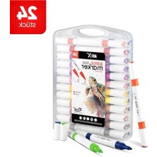 Cekar Store Art-X Akrilik Marker Çift Taraflı Profesyonel Kalem Seti 24 Lü