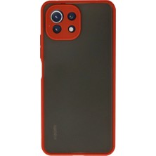 K&A Mi 11 Lite Kılıf Montreal Kapak - Kırmızı