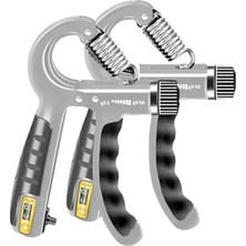 Cekar Store Sayaçlı El Yayı 60  - 5  Ayarlanabilir 1 Adet El Yayı Kaydırmaz Bilek Kas Güçlendirici Griii