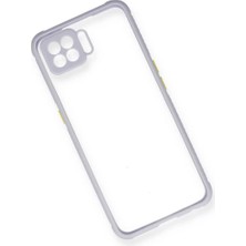 Renas Store A73 Kılıf Miami Şeffaf Silikon - Lila