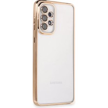 Renas Store Galaxy A53 5g Kılıf Lensli Silikon - Gold