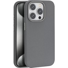 Renas Store Iphone 15 Kılıf Wonder Deri Magsafe Kapak - Titan Gri