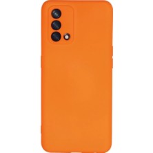 Renas Store A74 4g Kılıf Nano Içi Kadife Silikon - Turuncu