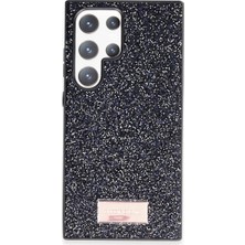 K&A Onegif Galaxy S23 Ultra Bright Simli Kapak - Siyah